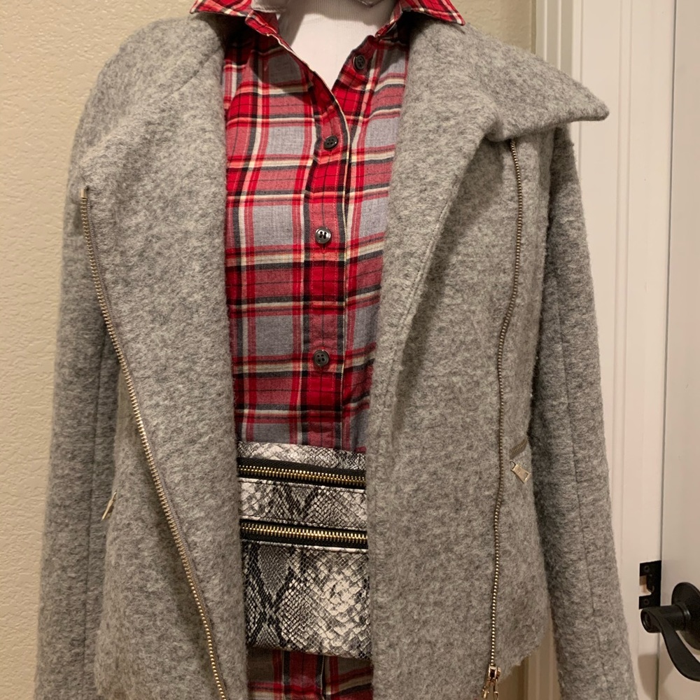 Red & Gray Plaid JCrew Shirt XXS